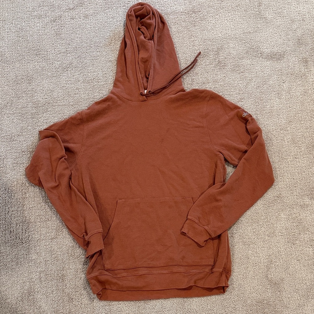 ALO Yoga Men's Hooded Sweatshirt in Rust Brown